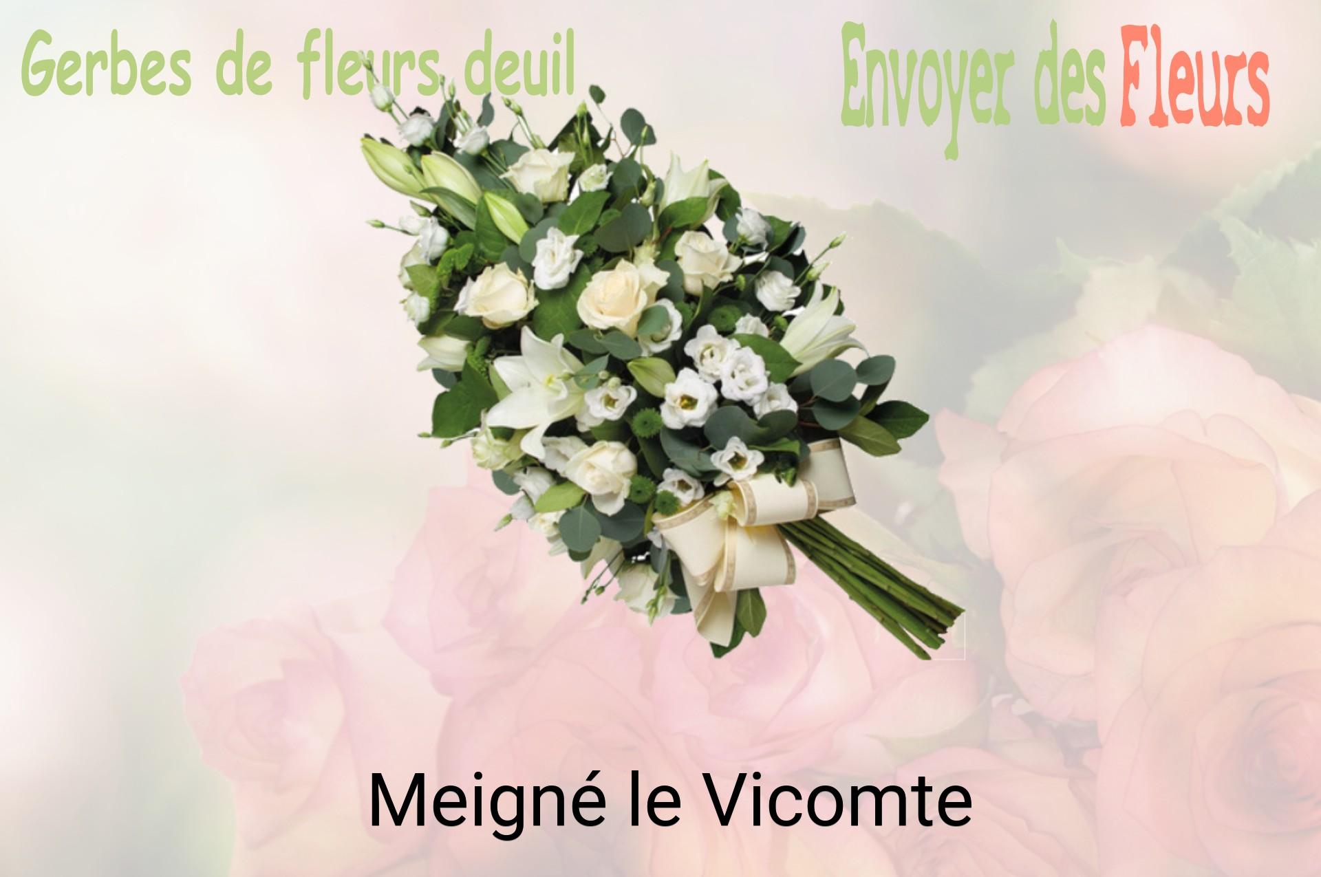 Gerbe de fleurs de deuil livrée à Meigné-le-Vicomte